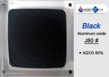 Médias de soufflage Al2O3 80% J16# minimum - J240# d'oxyde d'aluminium de noir de grande pureté