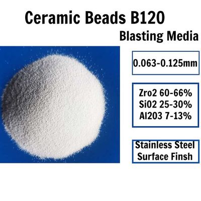 700HV bons médias B120 de soufflage en céramique de la zircone 0.125mm de la sphéricité 85%