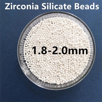 perles de silicate de zircone de 2.0mm rectifiant l'oxyde de zirconium de médias en céramique pour Despersing