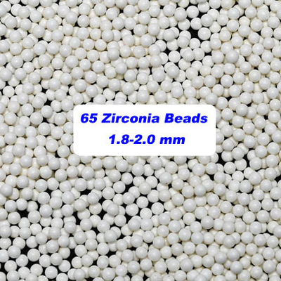 boules de silicate de zirconium 4.0g/Cm3 65 perles fraisant les médias 1,4 - 1.6mm pour la peinture