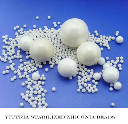 Le yttrium stabilise les perles de zirconium ultrafines pour le broyage avec une densité