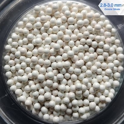 Le silicate de zirconium de meulage de médias de moulin horizontal de sable de dispersion de pesticides perle 2.8-3.0mm