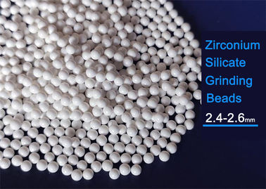 Couleur de blanc de résistance aux chocs du harnais 1.1KN de la boule 900HV de silicate de zirconium de ZrO2 65%