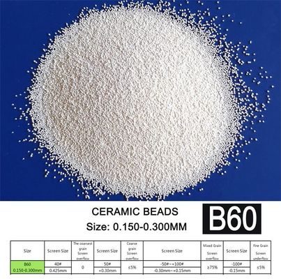 ZrO2 Ceramic Abrasive Media Blasting B60 size 0.150-0.300mm Chemical Resistance