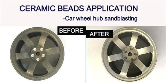 180um B100 Ceramic Beads For Car Wheel Hub Sandblasting Surface Treatment