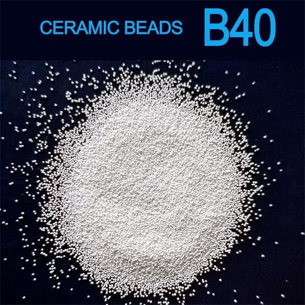 Médias en céramique de grenaillage de perles de B40 0.425mm pour la plaque d'acier inoxydable